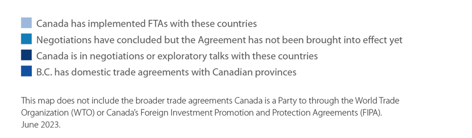 BCとカナダ自由貿易協定 表示 - 凡例